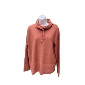 Orvis Cowl Neck  Rusty Orange Pullover Size Medium